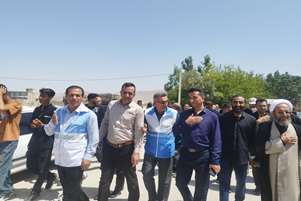نظارت بهداشتی بر موکب‌های جاماندگان اربعین حسینی در مسیر پیاده‌روی فیروزآباد
