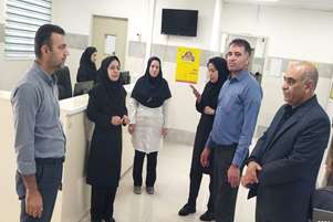 بازدید سرپرست شبکه بهداشت فیروزآباد از درمانگاه تخصصی و بخش اسکرین بیمارستان حضرت قائم (عج) 