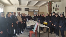 بازدید شورای مدیران و کارکنان شبکه بهداشت از نمایشگاه نقاشی هنرستان فرزانگان