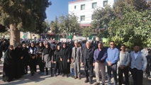حضور پرشور پرسنل شبکه بهداشت و درمان فیروزآباد در مراسم یوم‌الله ۱۳ آبان